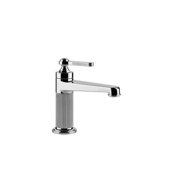 Gessi Venti20 single lever basin mixer, projection 134mm, with drain set, table mounting, 65001