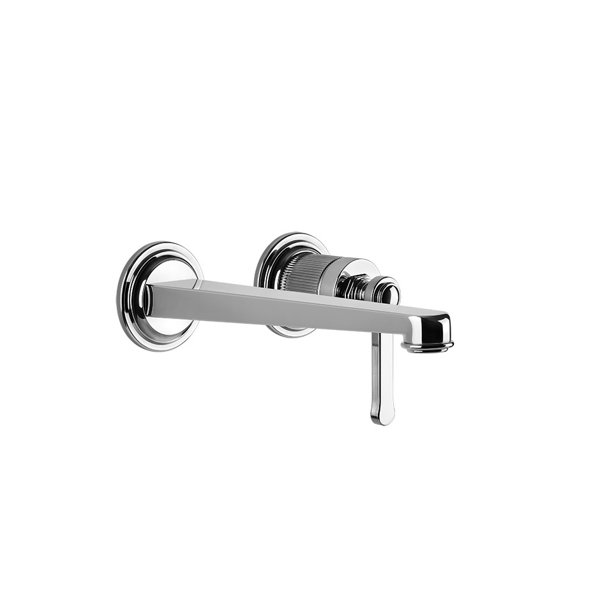 Gessi Venti20 finish-mounting set single-lever basin mixer, 201mm projection, without pop-up waste, ...