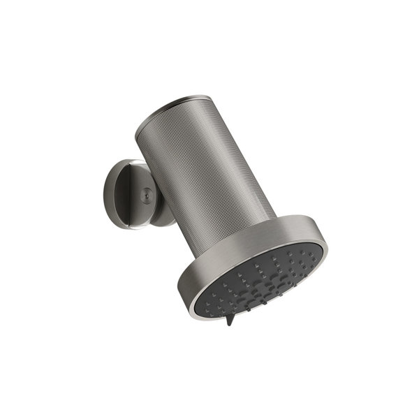 Gessi Habito anti-limestone overhead shower with joint, rain, wall mounted, DIAMANTATO, 57273