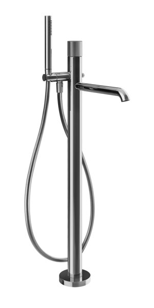 Gessi Habito finished installation set bath single lever mixer, anti-limestone hand shower, hose 1.5...