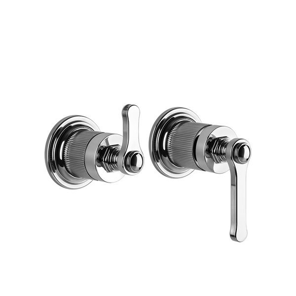 Gessi Venti20 ready-mounted bath/shower single lever mixer, for separate spout, 2-way diverter cartr...