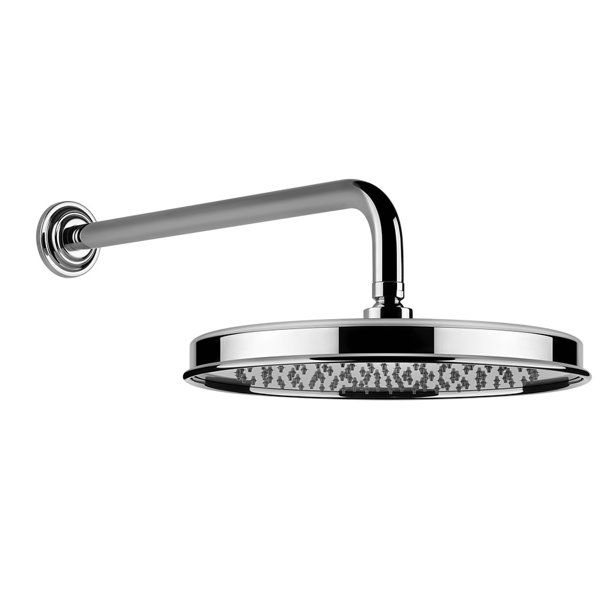 Gessi Venti20 anti-limestone overhead shower, D328mm, with joint and wall arm 389mm, wall mounting, ...