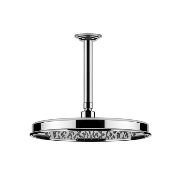 Gessi Venti20 anti-limestone overhead shower, D328mm, with joint and ceiling arm 293mm, ceiling moun...