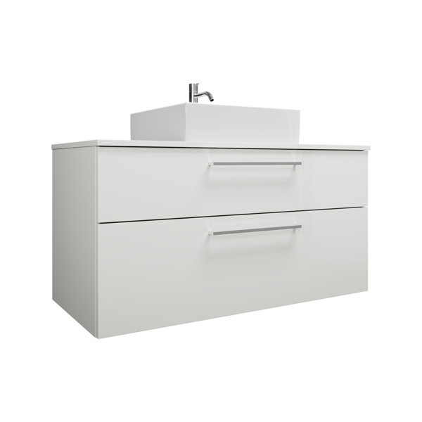 Burgbad Eqio ceramic countertop washbasin, square center, including vanity unit, width 1200m, SGUP120