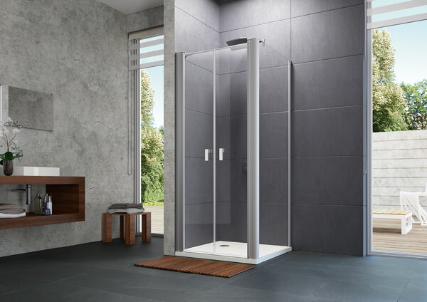 HÜPPE Design pure side panel for swing door Left & right stop for shower tray