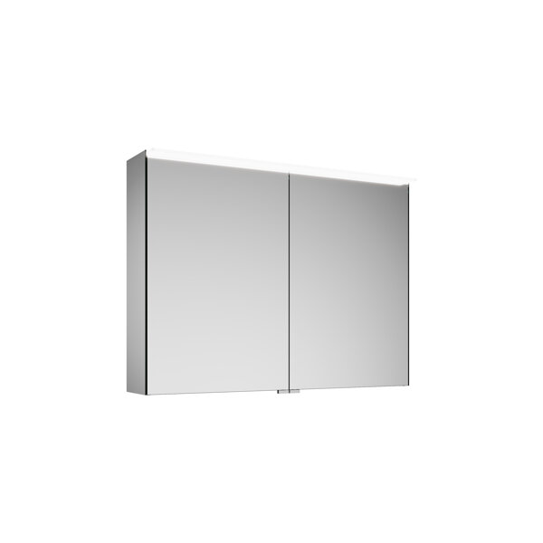 Burgbad Vry LED mirror cabinet, 2 doors, width 906mm