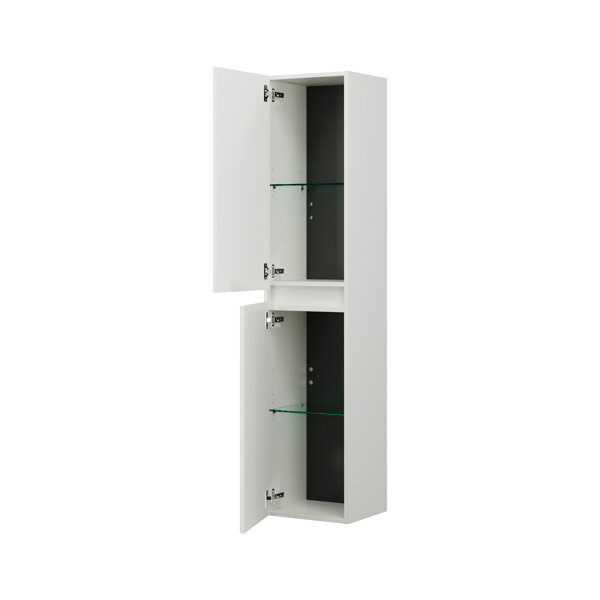 Burgbad Rocio tall cabinet, 2 doors, door hinge right and left, 350x320x1600mm, HSRU035