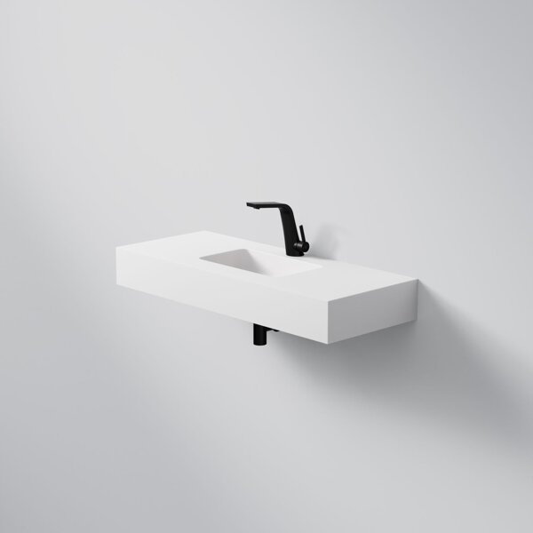 Steinberg Series 444 wall-mounted washbasin, 1000x400x130mm, SolidSurface, 1 tap hole, without overf...