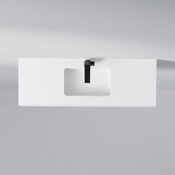 Steinberg Series 444 wall-mounted washbasin, 1200x400x130mm, SolidSurface, 1 tap hole, without overflow, 4447040W