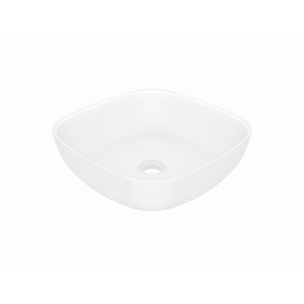 Steinberg Series 440 countertop washbasin, angular, 400x400x130mm, SolidSurface, without tap hole, without overflow, 4406113