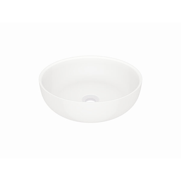 Steinberg Series 440 countertop washbasin, round, 400x400x130mm, SolidSurface, without tap hole, wit...