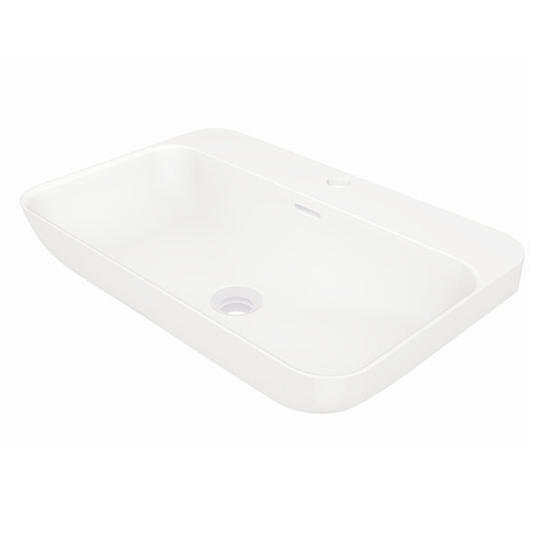 Steinberg Series 449 wall-mounted washbasin, 600x400x120mm, SolidSurface, 1 tap hole, with overflow,...