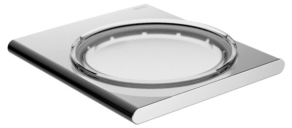 Keuco Edition 400 Soap dish 11555, complete with crystal bowl, chrome plated