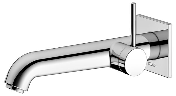 Keuco IXMO Soft washbasin mixer for concealed installation, without pop-up waste, 225 mm projection, square rosette, 59516