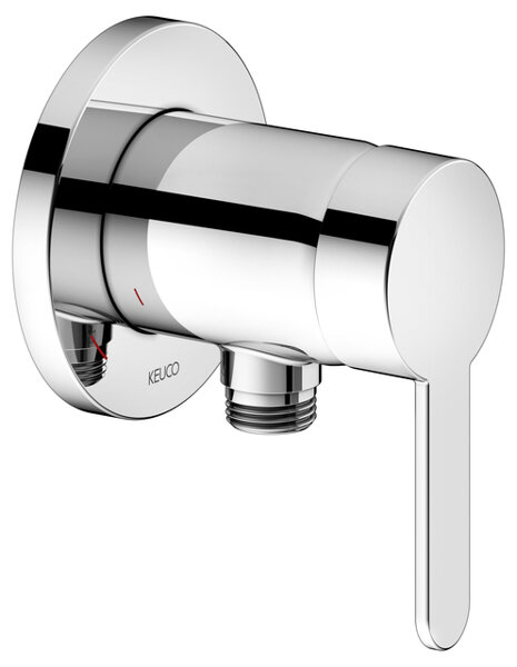 Keuco IXMO Solo 59552, single lever shower mixer with hose connection IXMO Flat rosette round UP DN 15