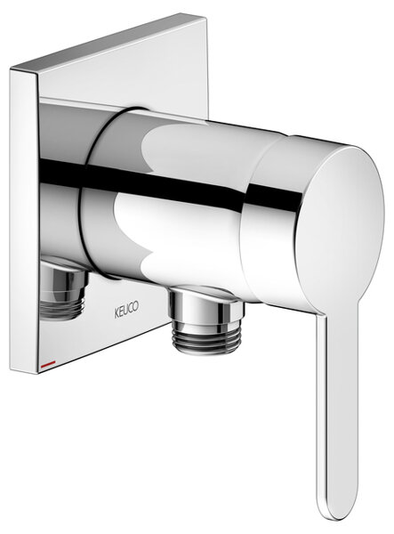 Keuco IXMO Solo 59552, single lever shower mixer with hose connection IXMO Flat rosette angular UP DN 15