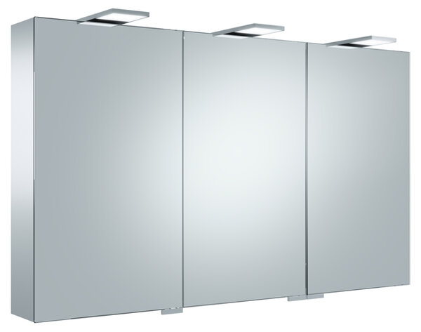 Keuco Royal 25 mirror cabinet 14105, 3 revolving doors, 1200mm