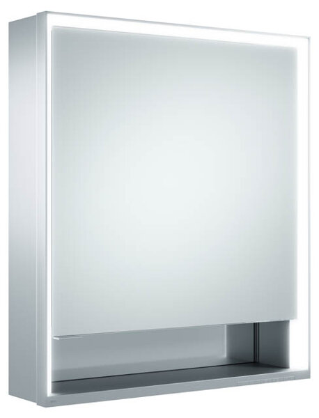 Keuco Royal Lumos mirror cabinet 14301, 1 revolving door, wall-mounted, right-hinged, 650mm