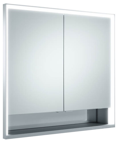 Keuco Royal Lumos mirror cabinet 14312, 2 revolving doors, wall mounting, 800mm