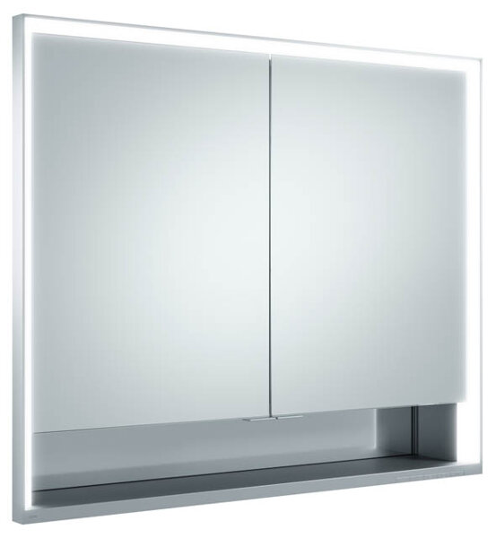 Keuco Royal Lumos mirror cabinet 14313, 2 revolving doors, wall mounting, 900mm