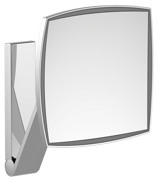 Keuco iLook_move vanity mirror, 17613, illuminated, 1 light colour, mirror surface: 200 x 200 mm, chrome-plated