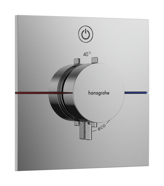 hansgrohe ShowerSelect Comfort E thermostat, concealed, 1 consumer, square rosette, with button, 15571