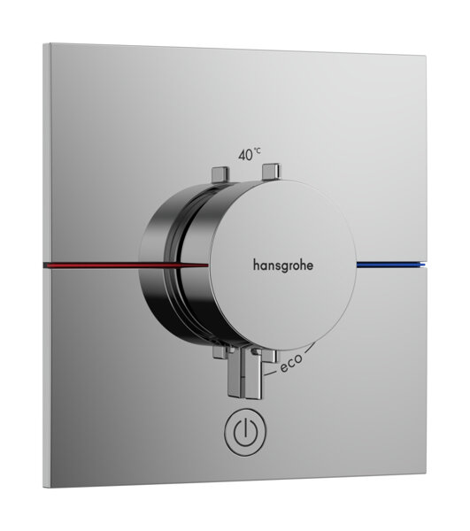 hansgrohe ShowerSelect Comfort E thermostat, concealed, 1 consumer, one additional outlet, angular rosette 15575