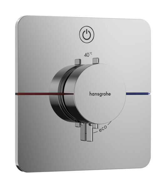 hansgrohe ShowerSelect Comfort Q thermostat, concealed, 1 consumer, Soft Edge rosette, with button, ...