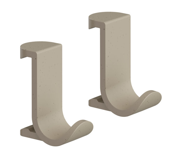 hansgrohe WallStoris Planet Edition wide towel hook, 2 pieces, recycled sand, 28915210