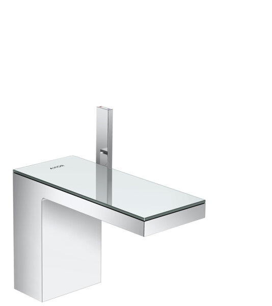 hansgrohe AXOR MyEdition single-lever basin mixer 110, with push-open pop-up waste, with plate, proj...