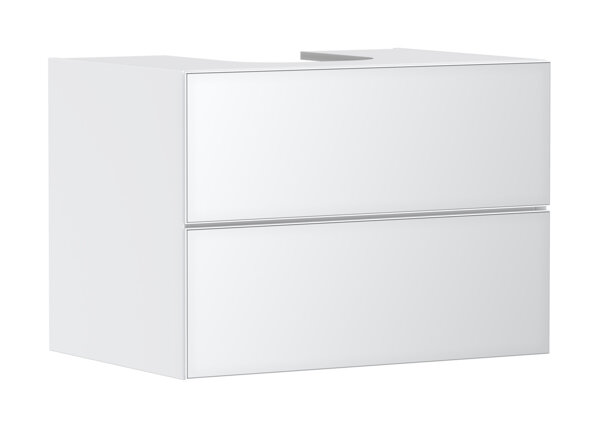 hansgrohe Xevolos E vanity unit, 2 drawers, 1 central cut-out, 780x550x555mm, for console with countertop washbasin, 5418