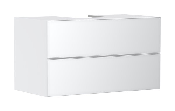 hansgrohe Xevolos E vanity unit, 2 drawers, 1 central cut-out, 980x550x555mm, for console with countertop washbasin, 5419