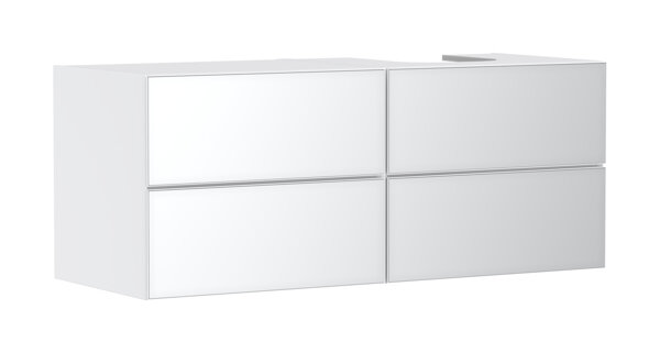 hansgrohe Xevolos E vanity unit, 4 drawers, 1 cut-out right, 1370x550x555mm, for console with counte...