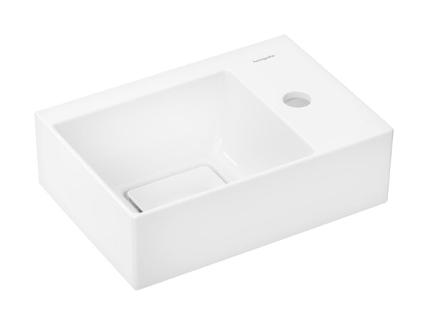 hansgrohe Xelovos E wash-hand basin, 1 tap hole right or left, without overflow, 360x250mm, SmartClean, with pop-up waste, 6108