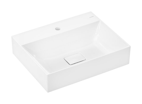 hansgrohe Xelovos E washbasin, without overflow, 600x480mm, SmartClean, polished, with pop-up waste, 6109