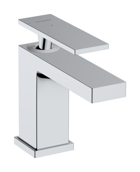 hansgrohe Tecturis E single-lever basin mixer 80, 122mm projection, without pop-up waste, CoolStart, EcoSmart+, 73001