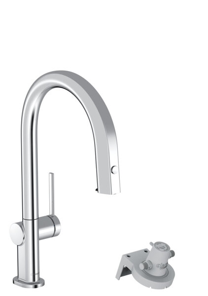 Hansgrohe Aqittura M91 kitchen mixer, FilterSystem 210, extendable up to 50cm, 1jet, 76803