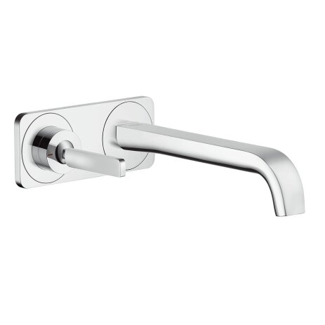 Hansgrohe Axor Citterio E Single lever washbasin mixer flush-mounted with plate for wall mounting