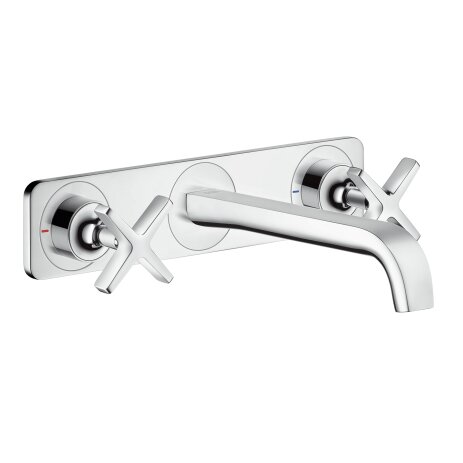 Hansgrohe Axor Citterio E 3-hole concealed basin mixer with plate for wall mounting