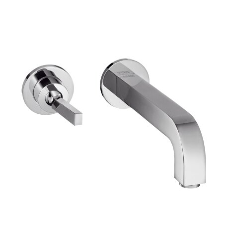 Hansgrohe AXOR Citterio single-lever washbasin mixer flush-mounted, rosette for wall mounting, spout...