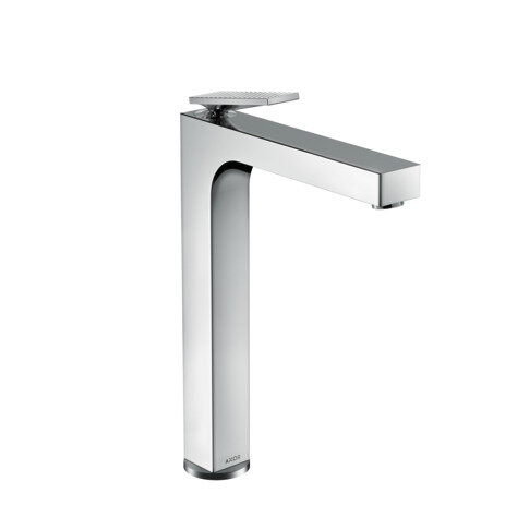 hansgrohe AXOR Citterio single lever basin mixer, waste set non-lockable, rhombic pattern, projection 200mm, ComfortZone280, 39151