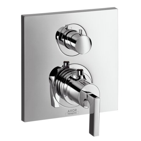 Hansgrohe Axor Citterio thermostat flush-mounted with shut-off valve, lever handles, 1 consumer