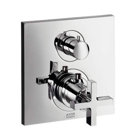 Hansgrohe Axor Citterio Thermostat flush-mounted with shut-off valve, cross handles, 1 consumer