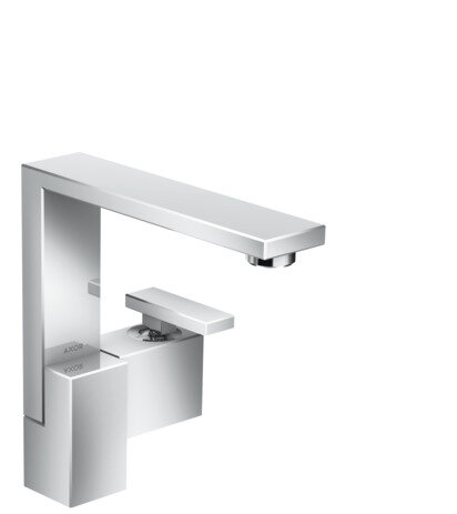 hand-sized AXOR Edge single-lever basin mixer 190 with push-open waste