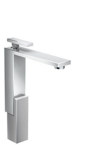 hansgrohe AXOR Edge single-lever basin mixer 280 with push-open waste, diamond-cut