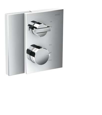 hansgrohe AXOR Edge Thermostat flush mounted with stop valve