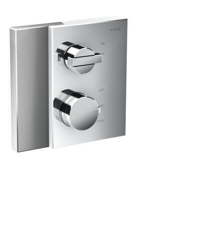 hansgrohe AXOR Edge Thermostat concealed with shut-off valve, diamond-cut