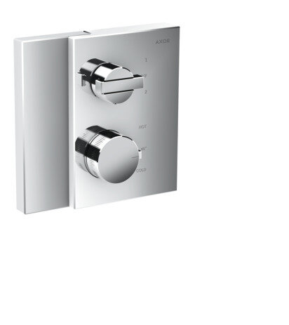 hansgrohe AXOR Edge Thermostat flush-mounted with shut-off and changeover valve