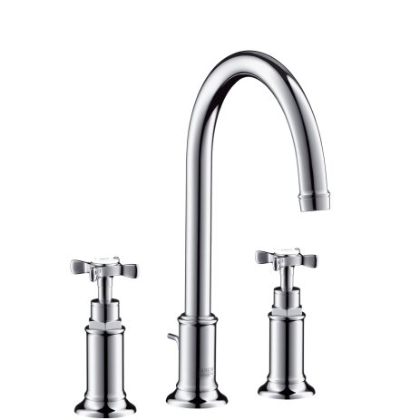 Hansgrohe Axor Montreux 3-hole basin mixer 180, pop-up waste