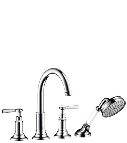 Hansgrohe AXOR MONTREUX 4-hole bath tub edge fitting, lever handles, 196mm projection